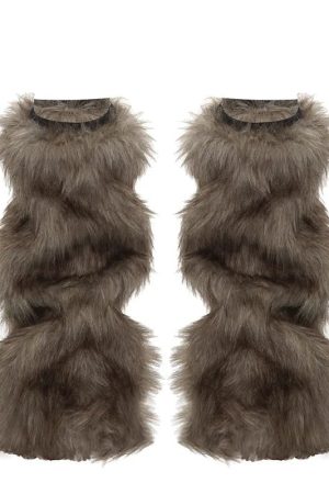 New Style Trends - Feral Y2k Fuzzy Leg Warmers - Outfit Ideas