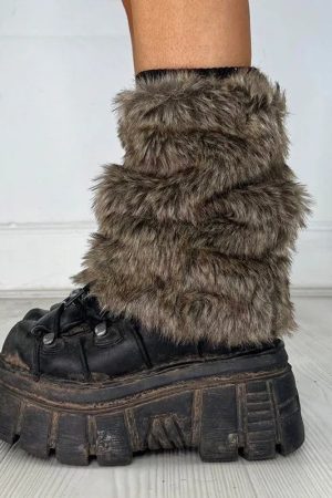 New Style Trends - Feral Y2k Fuzzy Leg Warmers - Outfit Ideas