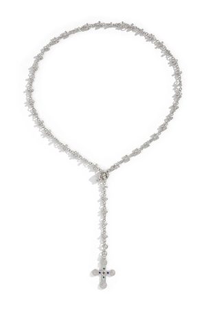 New Style Trends - Golden Rosary Cross Aesthetic Necklace - Outfit Ideas