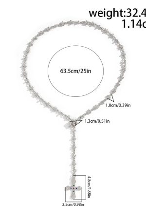 New Style Trends - Golden Saint Cross Aesthetic Layered Necklace - Outfit Ideas