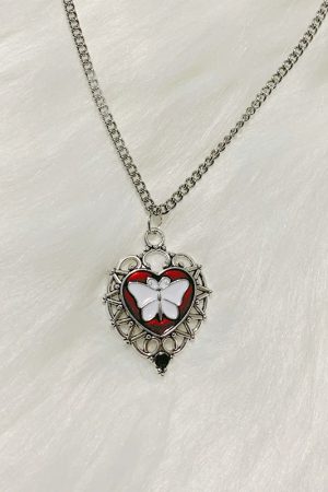 New Style Trends - Goth Mystic Heart Pendant Layered Necklaces - Outfit Ideas
