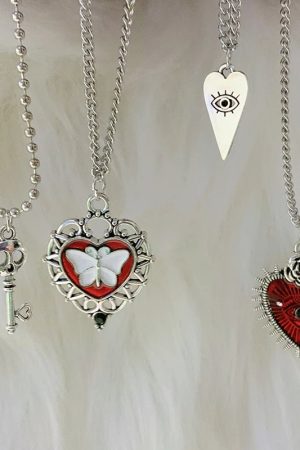 New Style Trends - Goth Mystic Heart Pendant Layered Necklaces - Outfit Ideas