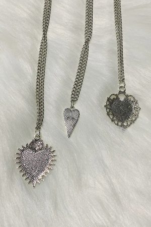 New Style Trends - Goth Mystic Heart Pendant Layered Necklaces - Outfit Ideas