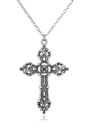 New Style Trends - Gothic Bloodstone Cross Necklace - Outfit Ideas