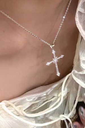 New Style Trends - Gothic Bloodstone Cross Necklace - Outfit Ideas