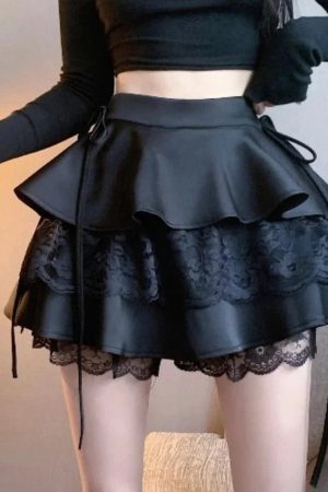 New Style Trends - Gothic Ruffle Tiered Skirt - Outfit Ideas