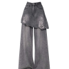 New Style Trends - Grunge Skirted Flare Jeans - Outfit Ideas