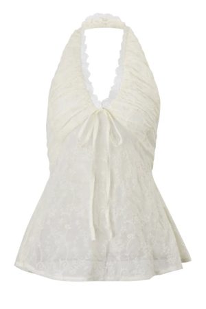 New Style Trends - Ivory Petal Tie Top - Outfit Ideas