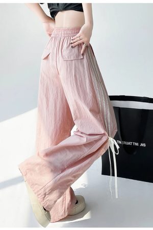 New Style Trends - Kawaii Y2k Ribbon Wide Pants - Outfit Ideas