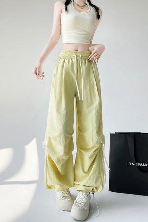 New Style Trends - Kawaii Y2k Ribbon Wide Pants - Outfit Ideas