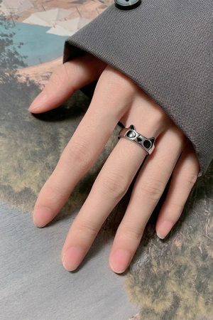New Style Trends - Kitty Mood Open Cute Ring - Outfit Ideas