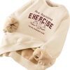 New Style Trends - Letter Print Plush Aesthetic Hooded Sweatshirt - Outfit Ideas