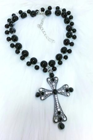 New Style Trends - Midnight Thorn Gothic Cross Necklace - Outfit Ideas