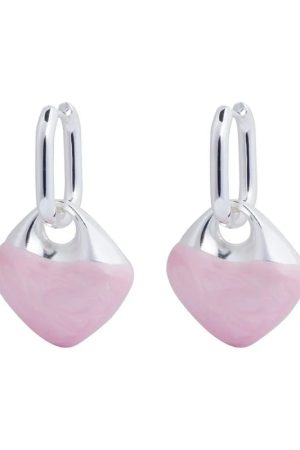New Style Trends - Pastel Candy Marble Heart Coquette Earrings - Outfit Ideas