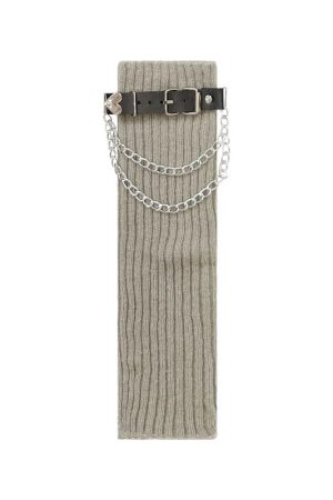 New Style Trends - Rebel Grip Belted Y2k Socks - Outfit Ideas