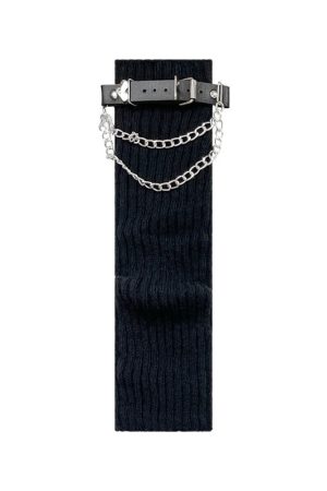 New Style Trends - Rebel Grip Belted Y2k Socks - Outfit Ideas