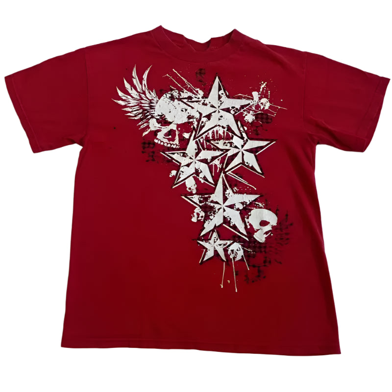 New Style Trends - Rebel Stars Graphic Y2k T-Shirt - Outfit Ideas
