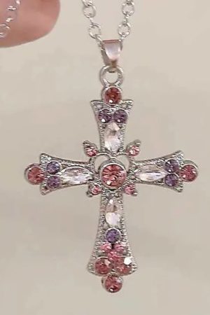 New Style Trends - Regal Pearl Cross Aesthetic Choker - Outfit Ideas