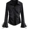 New Style Trends - Retro Long Sleeve Fashion Blouse - Outfit Ideas