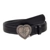 New Style Trends - Retro Peach Heart Cross Belt - Outfit Ideas