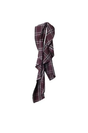 New Style Trends - Retro Plaid Scarf Outfit Set - Outfit Ideas