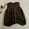 New Style Trends - Retro Rustic Cable Knit Button Vest - Outfit Ideas