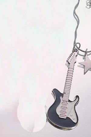 New Style Trends - Rockstar Dream Guitar Y2k Necklace - Outfit Ideas