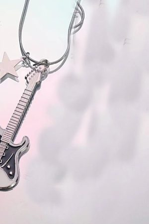 New Style Trends - Rockstar Dream Guitar Y2k Necklace - Outfit Ideas