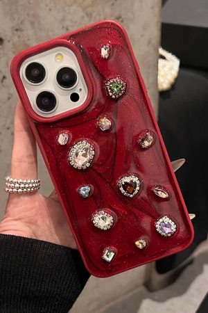 New Style Trends - Scarlet Spark Jewel Aesthetic iPhone  Case - Outfit Ideas
