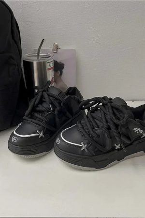 New Style Trends - Shadow Pulse Edgy Chunky Sneakers - Outfit Ideas