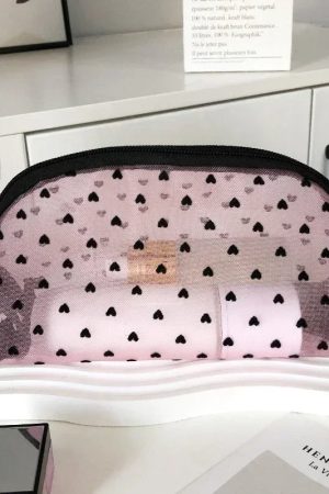 New Style Trends - Sheer Hearted Aesthetic Cosmetic Bags - Outfit Ideas