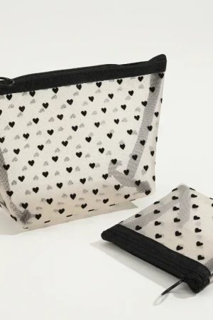 New Style Trends - Sheer Hearted Aesthetic Cosmetic Bags - Outfit Ideas