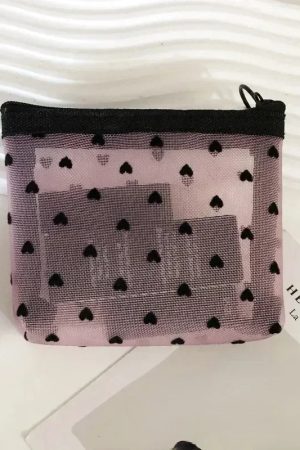 New Style Trends - Sheer Hearted Aesthetic Cosmetic Bags - Outfit Ideas