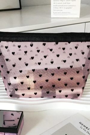 New Style Trends - Sheer Hearted Aesthetic Cosmetic Bags - Outfit Ideas