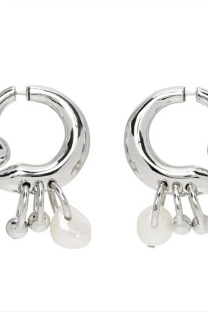 New Style Trends - Silver Luxe Pearl Aesthetic Earrings - Outfit Ideas