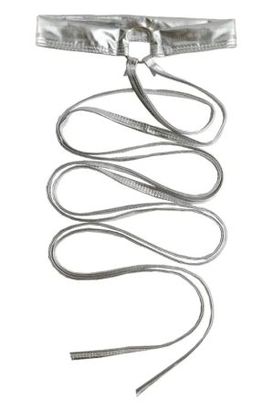 New Style Trends - Silver Orbit Strappy Edgy Leg Ring - Outfit Ideas