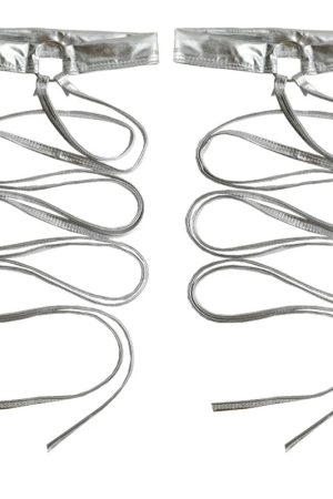 New Style Trends - Silver Orbit Strappy Edgy Leg Ring - Outfit Ideas