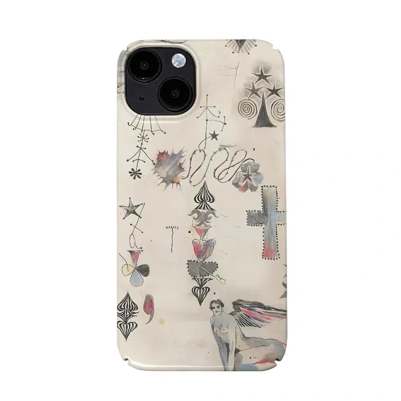 New Style Trends - Sketchy Surreal Symbol iPhone Case - Outfit Ideas
