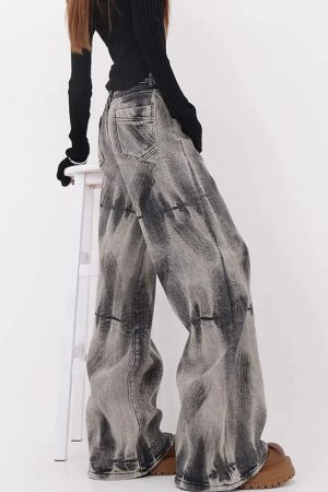 New Style Trends - Smoke Fade Wide Edgy Jeans - Outfit Ideas