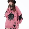 New Style Trends - Spidercore Cozy Pastel Goth Sweater - Outfit Ideas