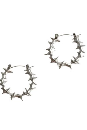 New Style Trends - Spiked Crown Edgy Earrings - Outfit Ideas
