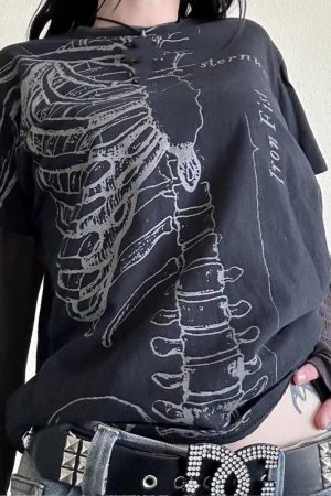 New Style Trends - Spine Script Alt Long Sleeve Alt Top - Outfit Ideas