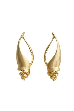 New Style Trends - Spiral Drift Shell Aesthetic Earrings - Outfit Ideas