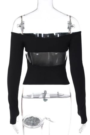 New Style Trends - Spring Off Shoulder Backless Long Sleeve - Outfit Ideas