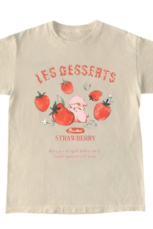 New Style Trends - Strawberry Bunny Dessert Aesthetic T-Shirt - Outfit Ideas
