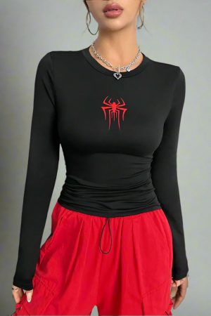 New Style Trends - Webbed Energy Alt Long Sleeve Top - Outfit Ideas