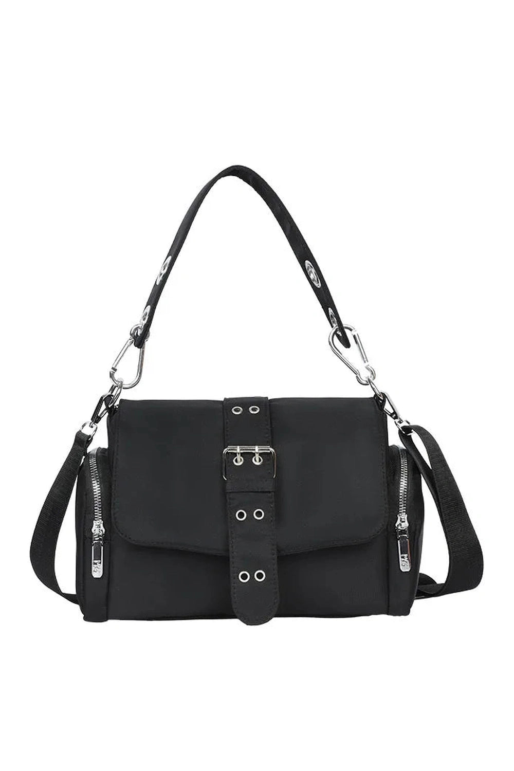 New Style Trends - Y2k Buckled Utility Shoulder Bag - Outfit Ideas