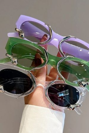 New Style Trends - Y2k Flame Cat-Eye Sunglasses - Outfit Ideas
