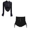 New Style Trends - Y2K Gothic Two-Piece Set - Outfit Ideas