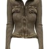 New Style Trends - Y2k Retro Zip Cropped Cardigan - Outfit Ideas